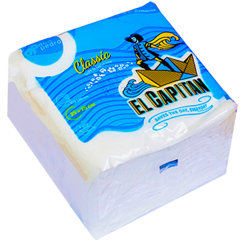 Servetele de masa albe 25 x 25 cm El Capitan 100 buc
